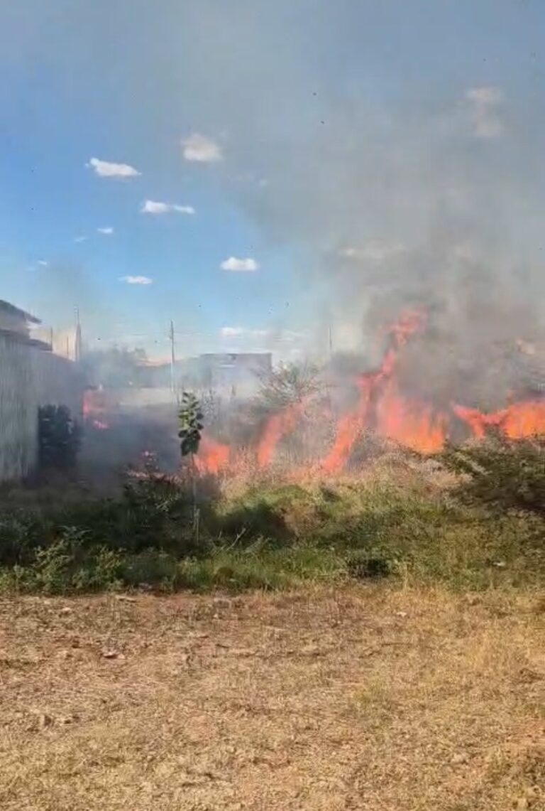 Moradores denunciam incêndio próximo a residências que tem gerado prejuízo, danos e constragimentos no Bairro Jardim Oásis em Cajazeiras